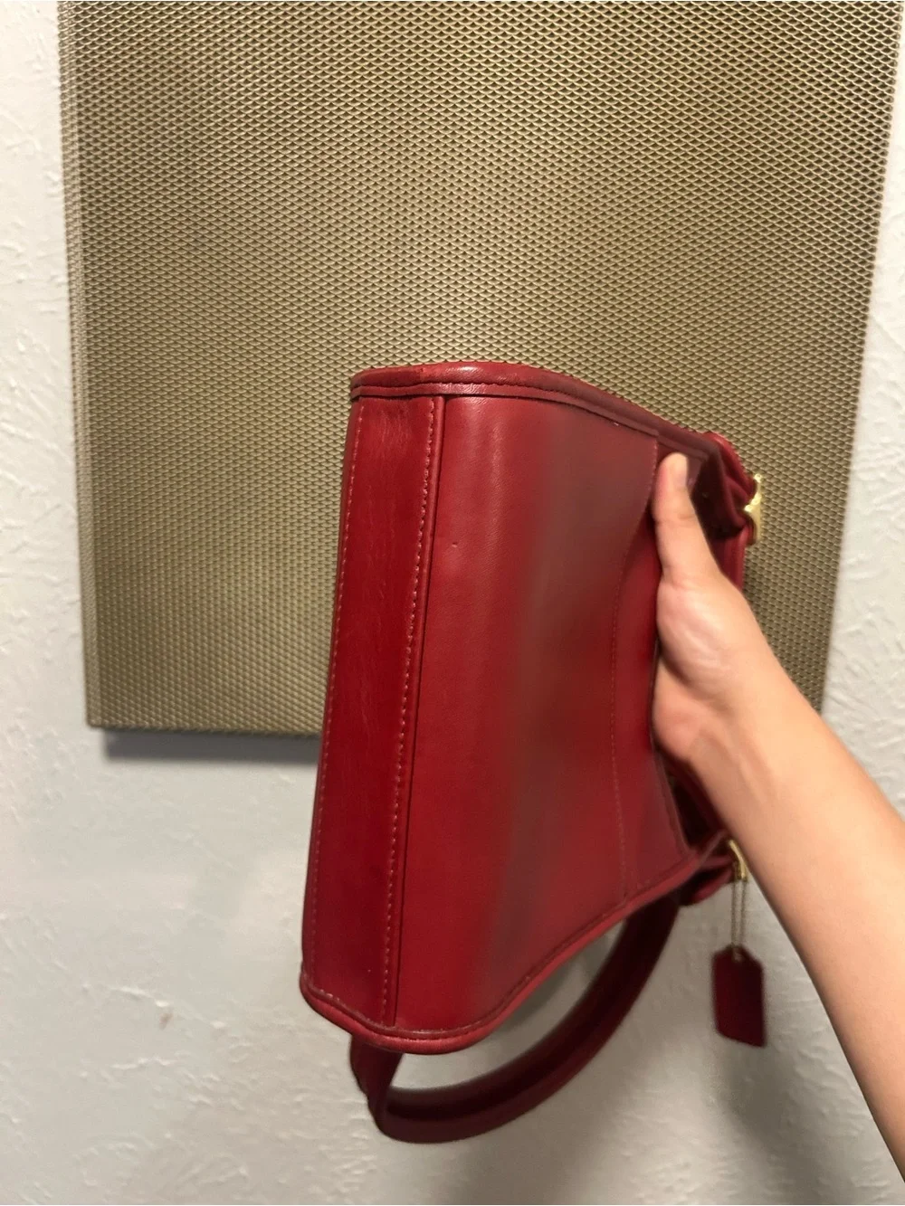 Vintage Red Coach Legacy Crossbody Bag #9997